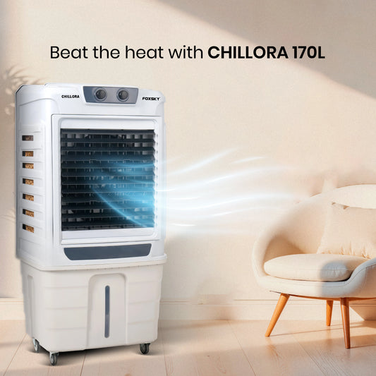 Foxsky Chillora 170 L Desert Air Cooler with Honeycomb Cooling Pads, 100% Copper Motor