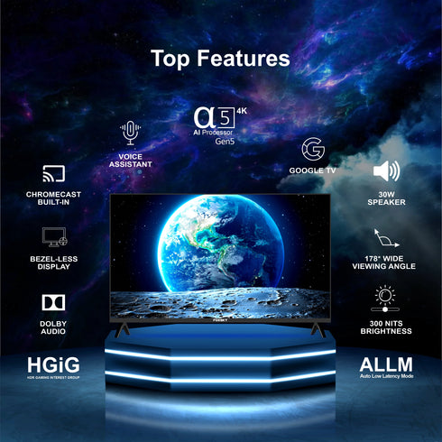 Foxsky 191 cm (85 inches) 4K Ultra HD Smart Android LED TV 85FS-VS | Built-in Google Voice Assistant