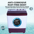 Foxsky 7.5 kg Semi-Automatic Top Load Washing Machine With Magic Filter (Aqua Wash, MAROON)