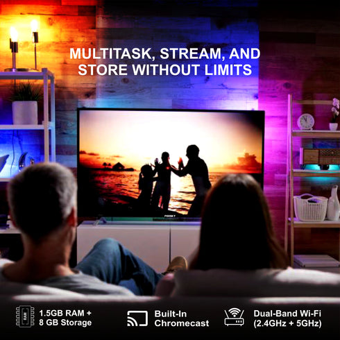 Foxsky 191 cm (85 inches) 4K Ultra HD Smart Android LED TV 85FS-VS | Built-in Google Voice Assistant