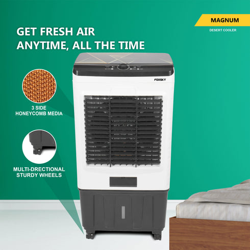 FOXSKY 70 L Desert Air Cooler (White, Magnum)