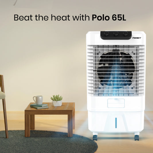 Foxsky Polo 65 L Desert Air Cooler with Honeycomb Cooling Pads, 100% Copper Motor, Ice Chamber