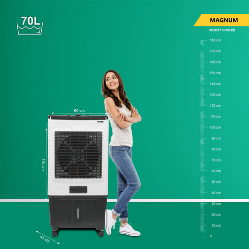 FOXSKY 70 L Desert Air Cooler (White, Magnum)