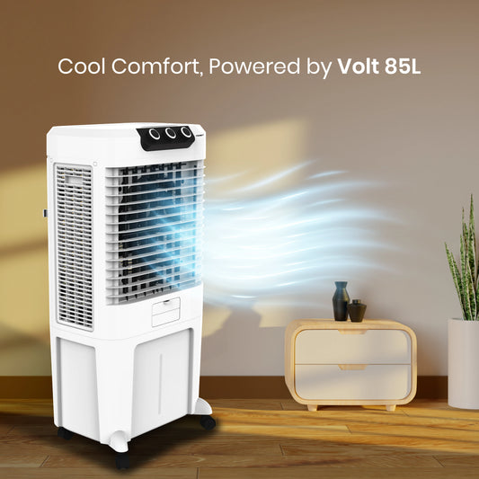 Foxsky Volt 85 L Desert Air Cooler with Honeycomb Cooling Pads, 100% Copper Motor, Ice Chamber