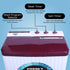 Foxsky 7.5 kg Semi-Automatic Top Load Washing Machine With Magic Filter (Aqua Wash, MAROON)