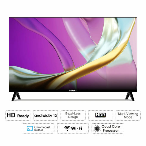 Foxsky 80 cm (32 inches) HD Ready Smart LED TV 32FS-VS (Frameless Edition) | With Voice Assistant