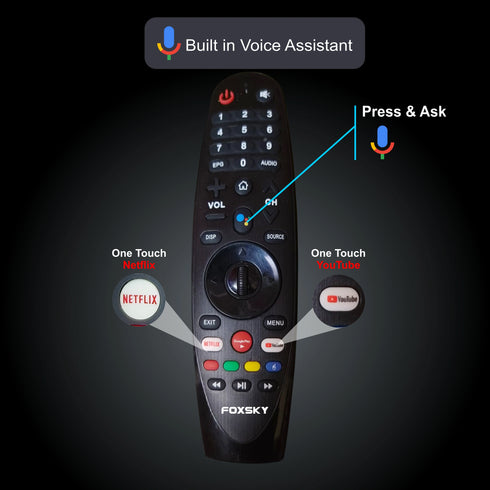 Foxsky 80 cm (32 inches) HD Ready Smart LED TV 32FS-VS (Frameless Edition) | With Voice Assistant