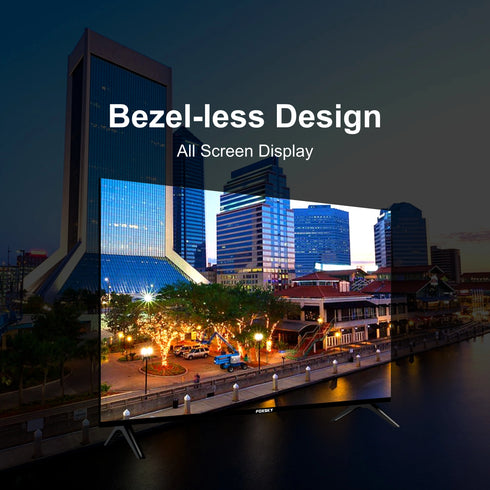 Foxsky 80 cm (32 inch) Frameless Series QLED HD Ready Google Smart TV FS32GATV (Black)