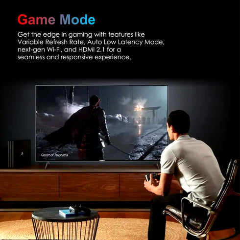 Foxsky 80 cm (32 inch) Frameless Series QLED HD Ready Google Smart TV FS32GATV (Black)