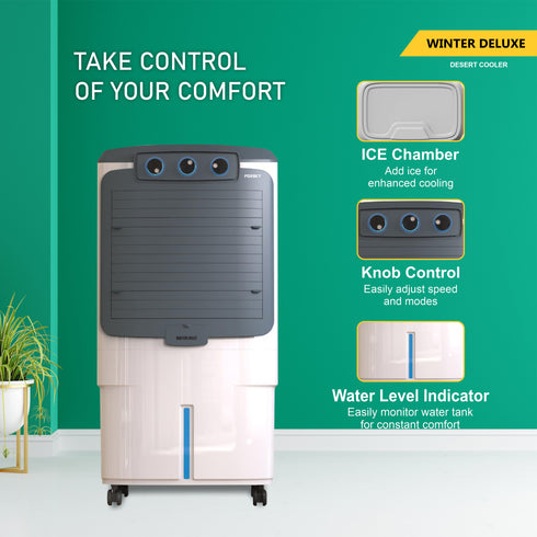 FOXSKY 90 L Desert Air Cooler  (White, Winter Deluxe)