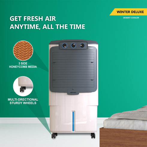 FOXSKY 90 L Desert Air Cooler  (White, Winter Deluxe)