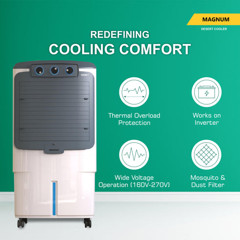 FOXSKY 70 L Desert Air Cooler  (White, Magnum)