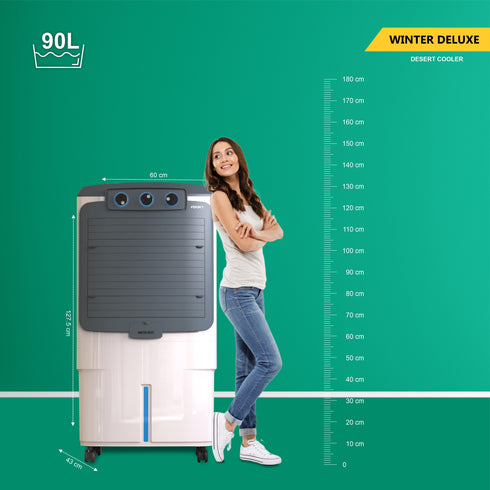 FOXSKY 90 L Desert Air Cooler  (White, Winter Deluxe)