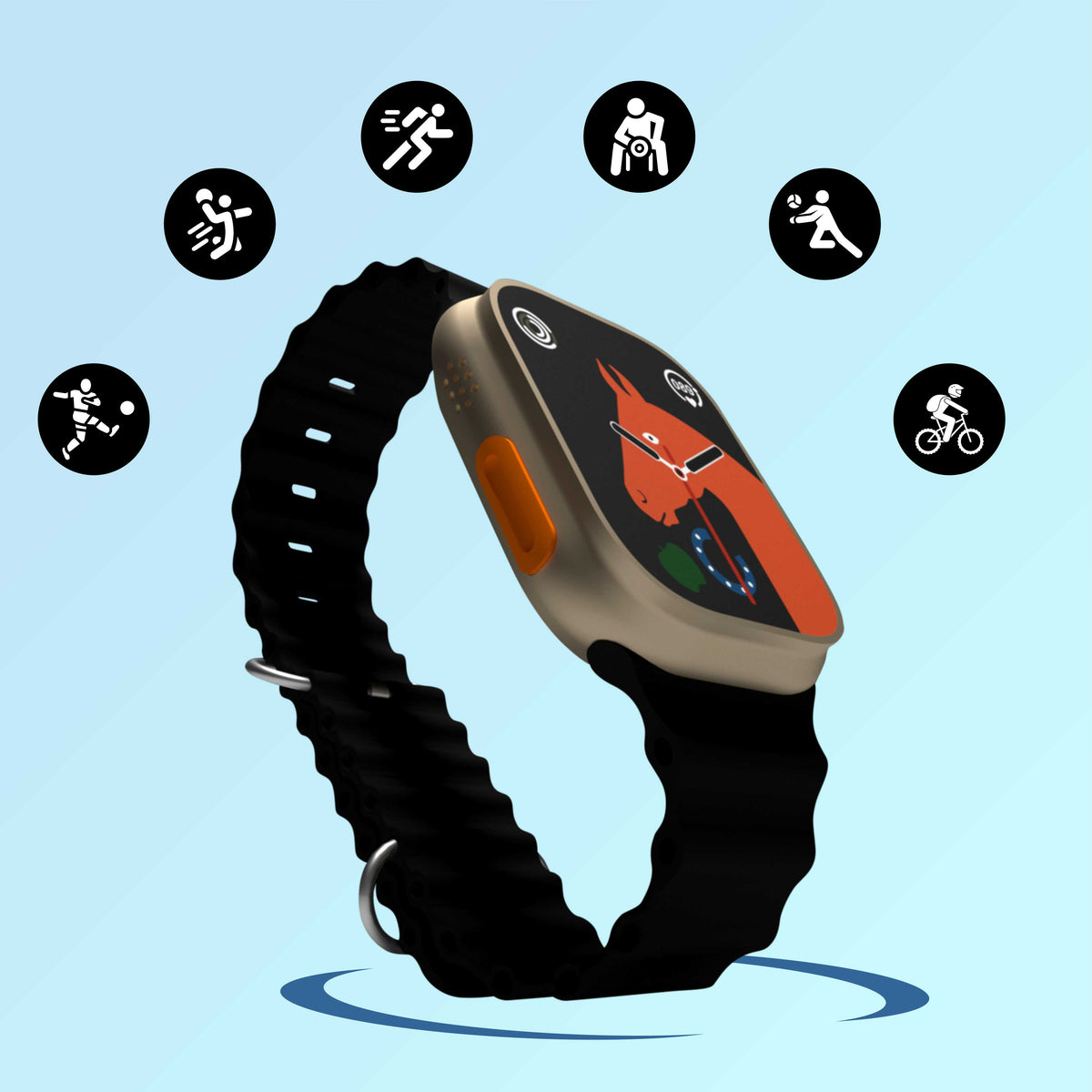 Foxsky FS Ultra FN8 Bluetooth Calling Smart Watch, 1.83 Touch