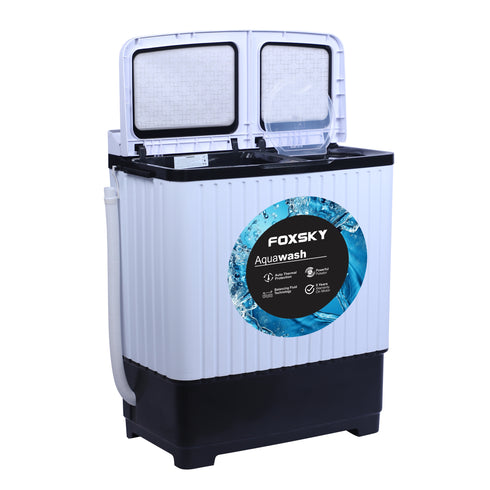 Foxsky 8.0 kg Semi-Automatic Top Load Washing Machine With Magic Filter (Aqua Wash, MAROON)