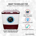 Foxsky 8.5 kg Semi-Automatic Top Load Washing Machine With Magic Filter (Aqua Wash, MAROON)