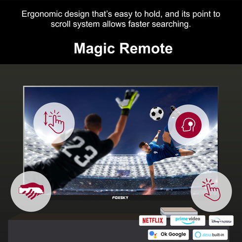 Foxsky 191 cm (85 inches) 4K Ultra HD Smart Android LED TV 85FS-VS | Built-in Google Voice Assistant