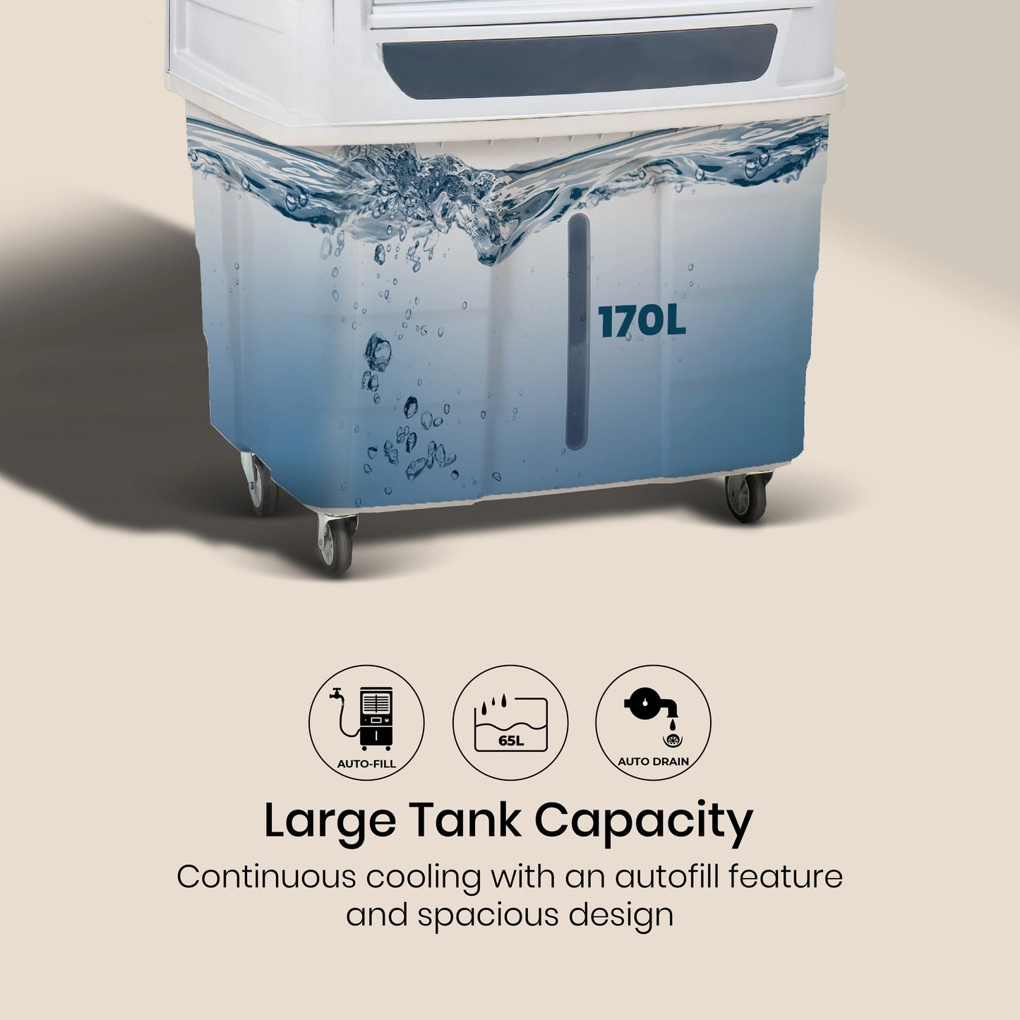 Foxsky Chillora 170 L Desert Air Cooler with Honeycomb Cooling Pads, 100% Copper Motor