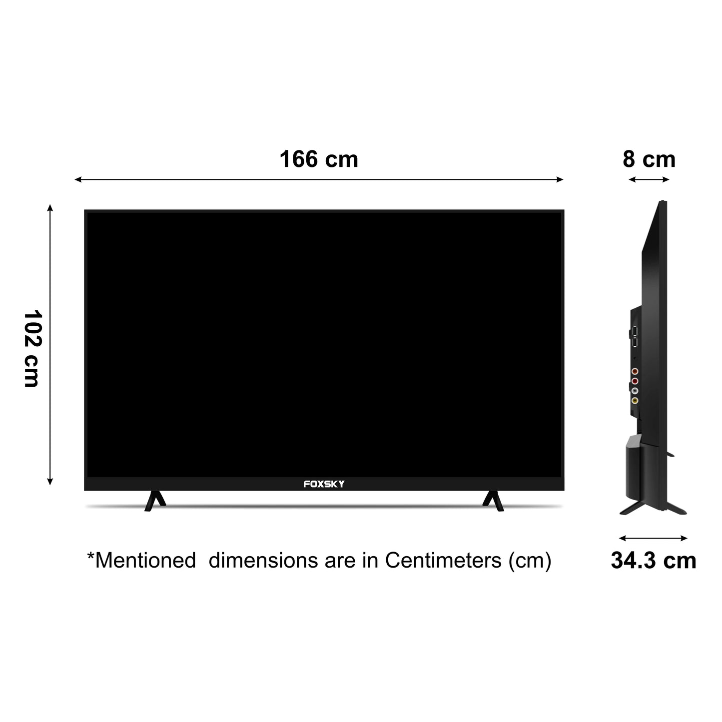 Foxsky 191 cm (85 inches) 4K Ultra HD Smart Android LED TV 85FS-VS | Built-in Google Voice Assistant (Frameless Series)