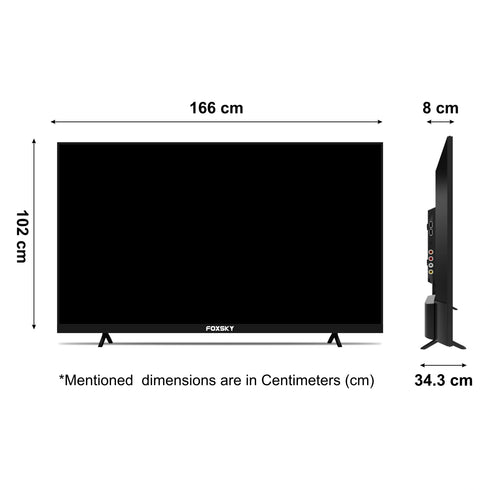 Foxsky 191 cm (85 inches) 4K Ultra HD Smart Android LED TV 85FS-VS | Built-in Google Voice Assistant