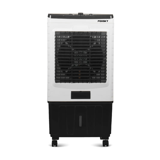 FOXSKY 70 L Desert Air Cooler With Honeycomb Pads Multilayer Cooling (White, Magnum)