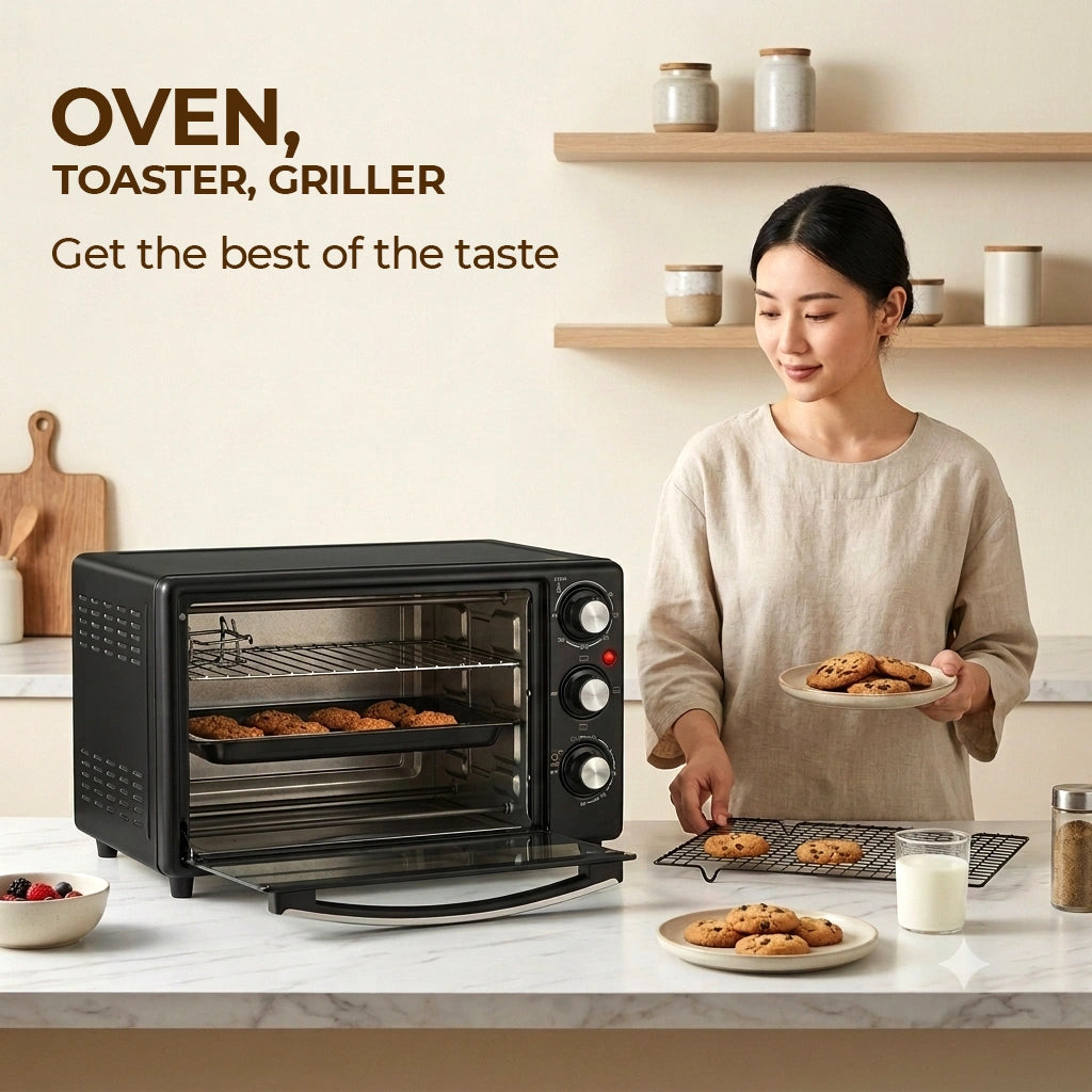Foxsky 25L Heat Pro OTG FSMI-025 (1500W) | Oven Toaster Griller with Timer & 2-Year Warranty