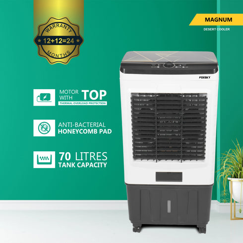 FOXSKY 70 L Desert Air Cooler  (White, Magnum)