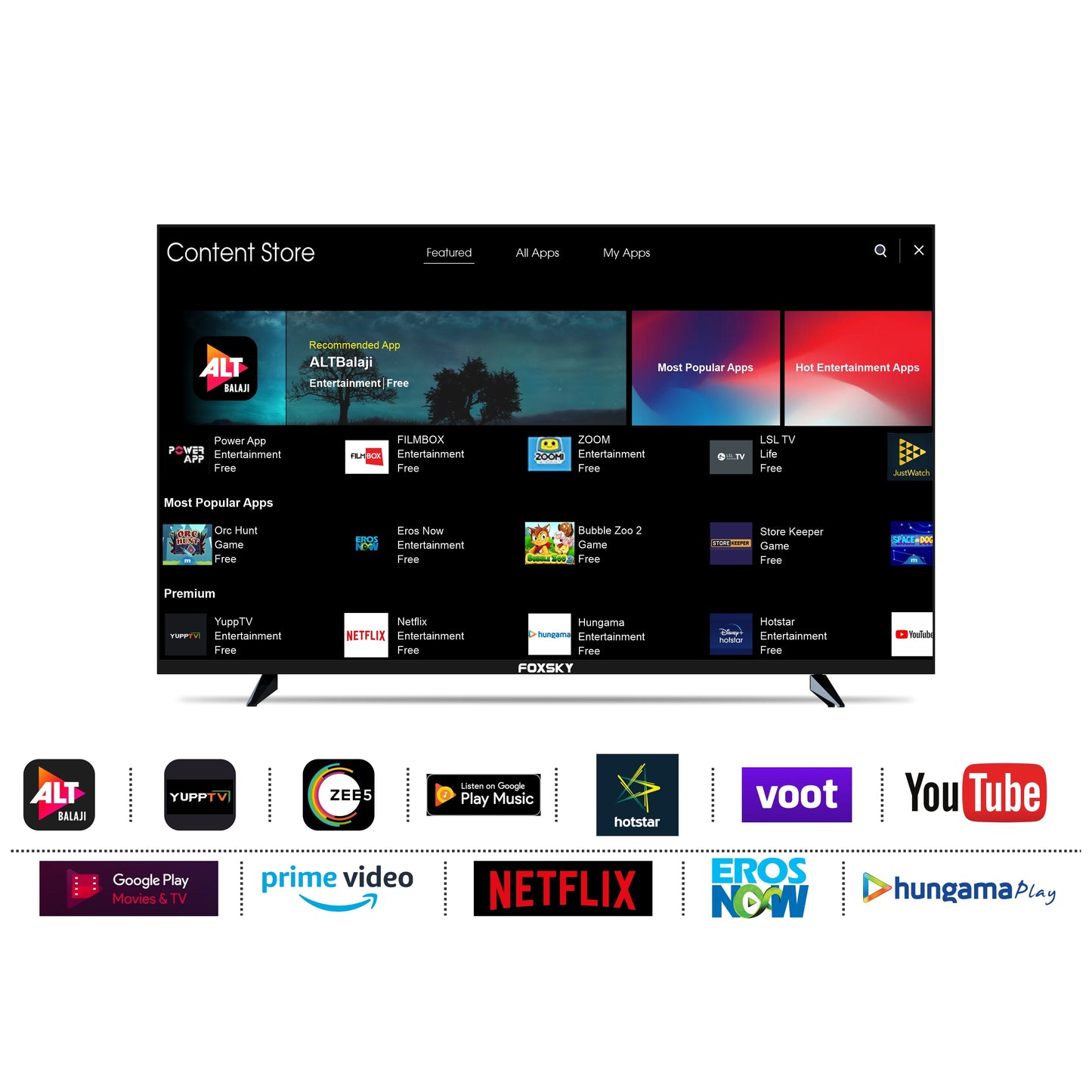 Foxsky 191 cm (75 inches) 4K Ultra HD Smart Android LED TV 75FS-VS | Built-in Google Voice Assistant (Frameless Series)