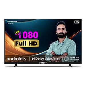 Foxsky 109 cm (43 inches) Full HD Smart LED TV 43FSFHS With Black (Frameless Edition) (Dolby Audio)