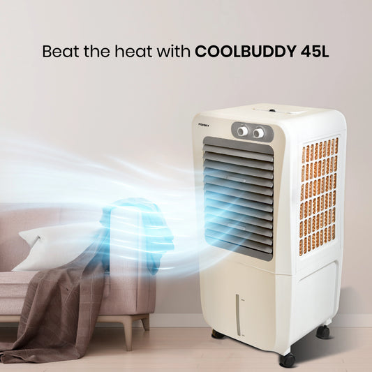 Foxsky Coolbuddy 45 L Personal Air Cooler with Honeycomb Cooling Pads, 100% Copper Motor