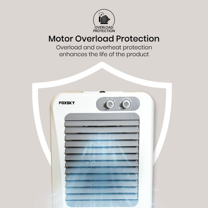 Foxsky Coolbuddy 45 L Personal Air Cooler with Honeycomb Cooling Pads, 100% Copper Motor