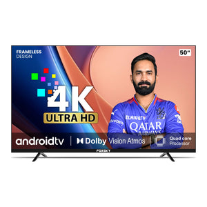 Foxsky 127 cm (50 inches) 4K Ultra HD Smart Android LED TV 50FS-VS | Built-in Google Voice Assistant