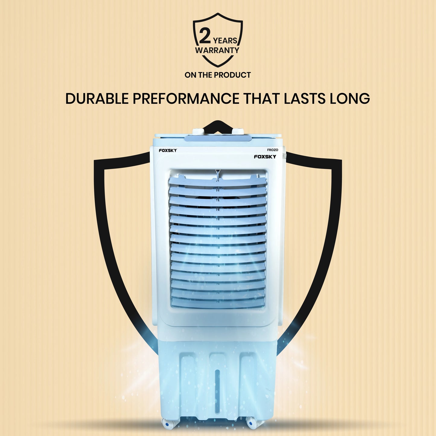 Foxsky Frozo 55 L Personal Air Cooler with Honeycomb Cooling Pads, 100% Copper Motor