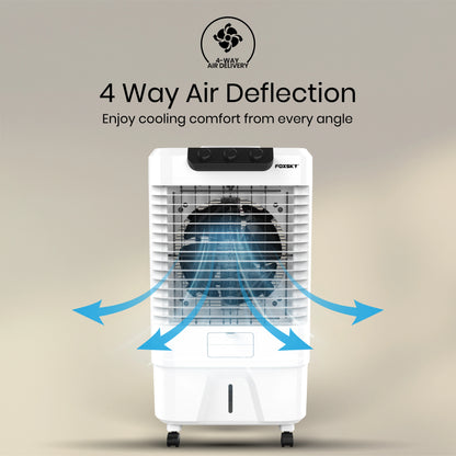 Foxsky Polo 65 L Desert Air Cooler with Honeycomb Cooling Pads, 100% Copper Motor, Ice Chamber