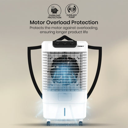 Foxsky Polo 65 L Desert Air Cooler with Honeycomb Cooling Pads, 100% Copper Motor, Ice Chamber