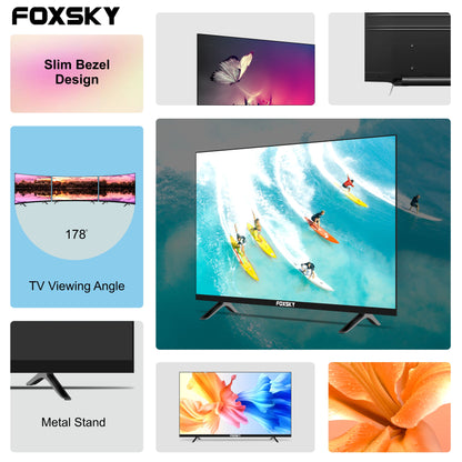 Foxsky 191 cm (75 inches) 4K Ultra HD Smart Android LED TV 75FS-VS | Built-in Google Voice Assistant (Frameless Series)