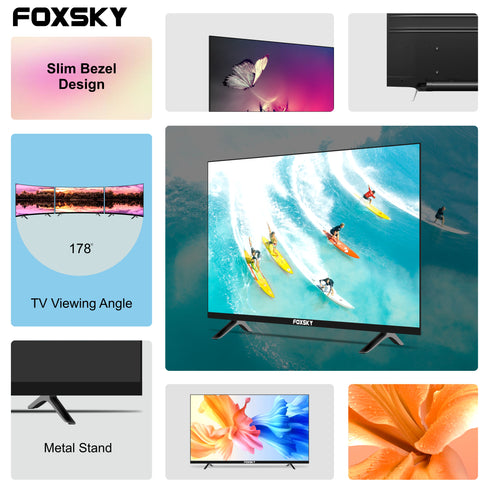 Foxsky 127 cm (50 inches) 4K Ultra HD Smart Android LED TV 50FS-VS | Built-in Google Voice Assistant