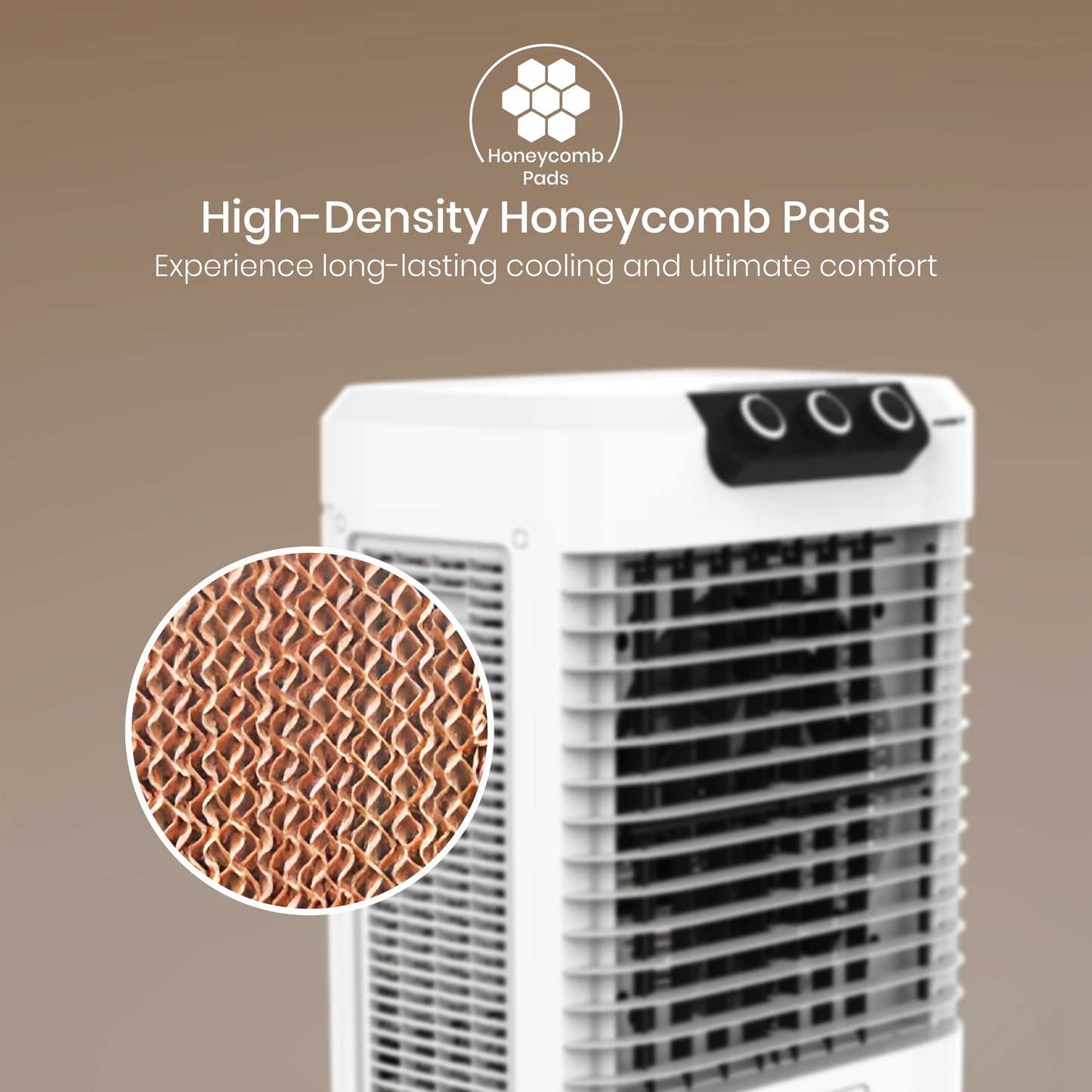 Foxsky Volt 85 L Desert Air Cooler with Honeycomb Cooling Pads, 100% Copper Motor, Ice Chamber