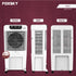 Foxsky Volt 85 L Desert Air Cooler with Honeycomb Cooling Pads, 100% Copper Motor, Ice Chamber, 2 Year Warranty, White