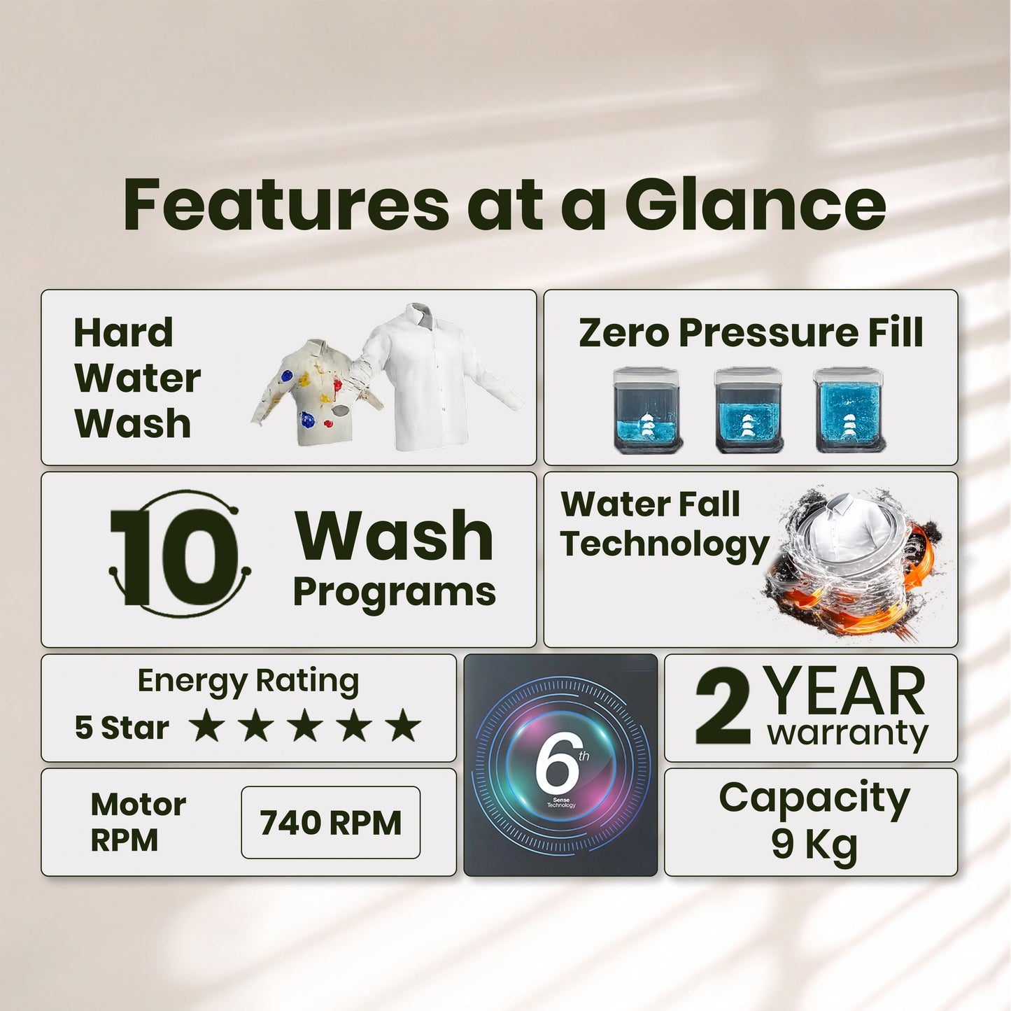 Foxsky 9 kg Top Load washing Machine, 5 Star Pure Wash with Stainless Steel Drum, Double Waterfall, Magic Filter and Multiple Wash Programs, 3D Rollers Technology, Collar Scrubber, Turbo Dry Technology, Fully Automatic Top Load Grey (AW9000FATL)