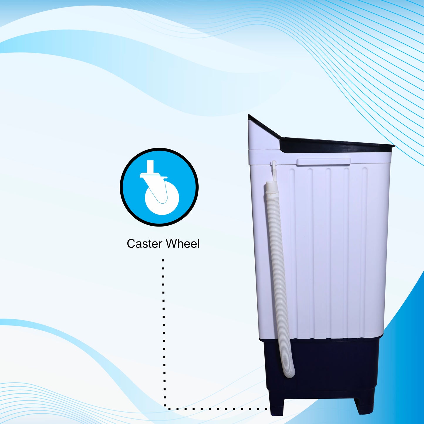 Foxsky 8.5 kg Semi-Automatic Top Load Washing Machine With Magic Filter (Aqua Wash, MAROON)