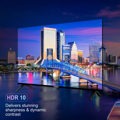 Foxsky 80 cm (32 inch) Frameless Series QLED HD Ready Google Smart TV FS32GATV (Black)