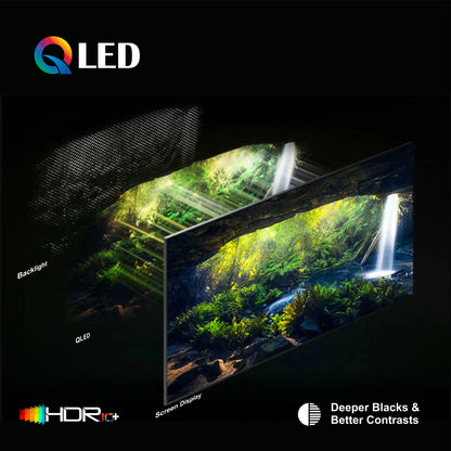 Foxsky 165 cm (65 inch) Frameless Series 4K UHD QLED WebOS FS65GATV (Black)
