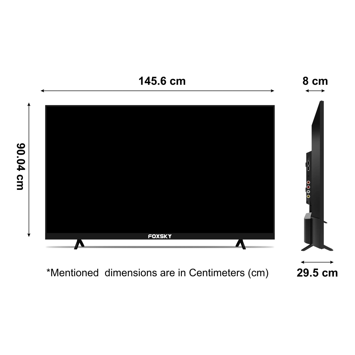 Foxsky 165 cm (65 inch) Frameless Series 4K UHD QLED WebOS FS65GATV (Black)