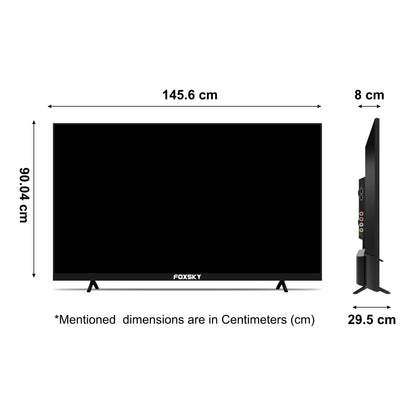 Foxsky 165 cm (65 inch) Frameless Series 4K UHD QLED WebOS FS65GATV (Black)