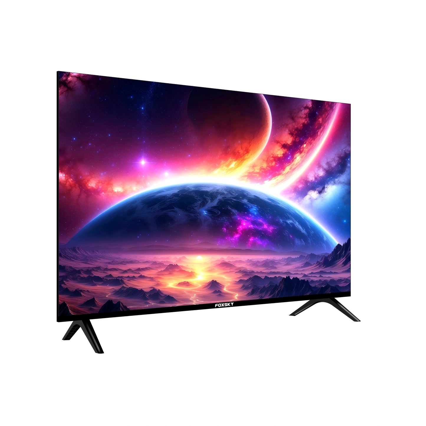 Foxsky 165 cm (65 inch) Frameless Series 4K UHD QLED WebOS FS65GATV (Black)