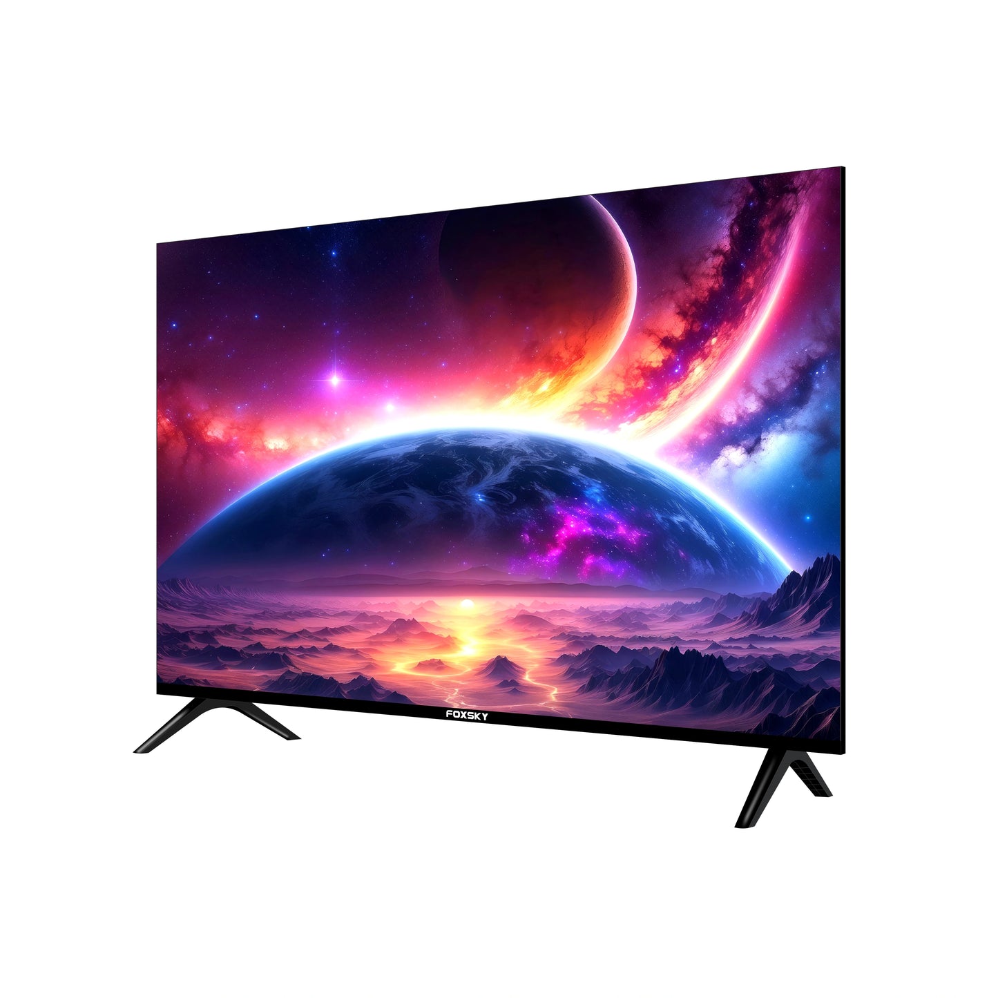 Foxsky 165 cm (65 inch) Frameless Series 4K UHD QLED WebOS FS65GATV (Black)