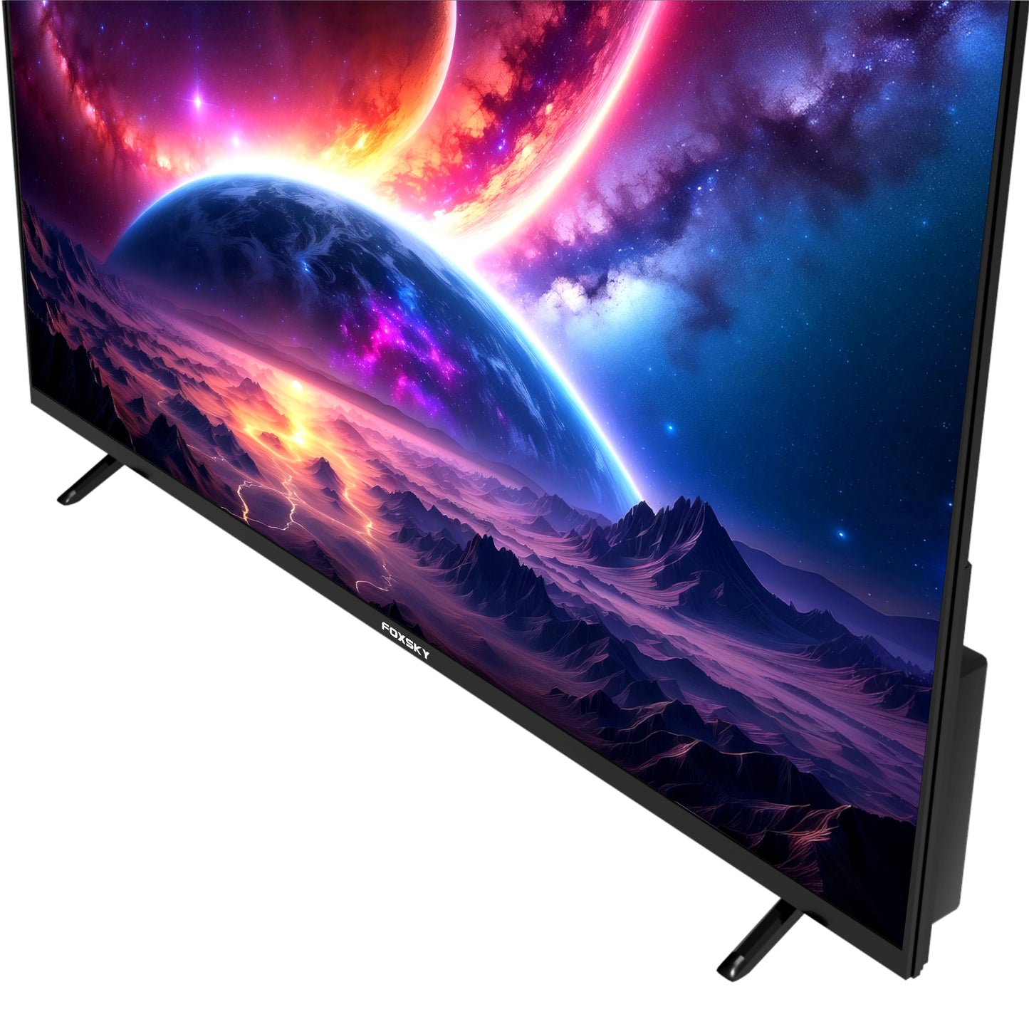 Foxsky 165 cm (65 inch) Frameless Series 4K UHD QLED WebOS FS65GATV (Black)