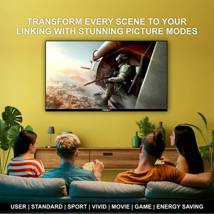 Foxsky 127 cm (50 inches) 4K UHD QLED Smart LED TV (WebOS) Frameless Series FS50GATV (Black)