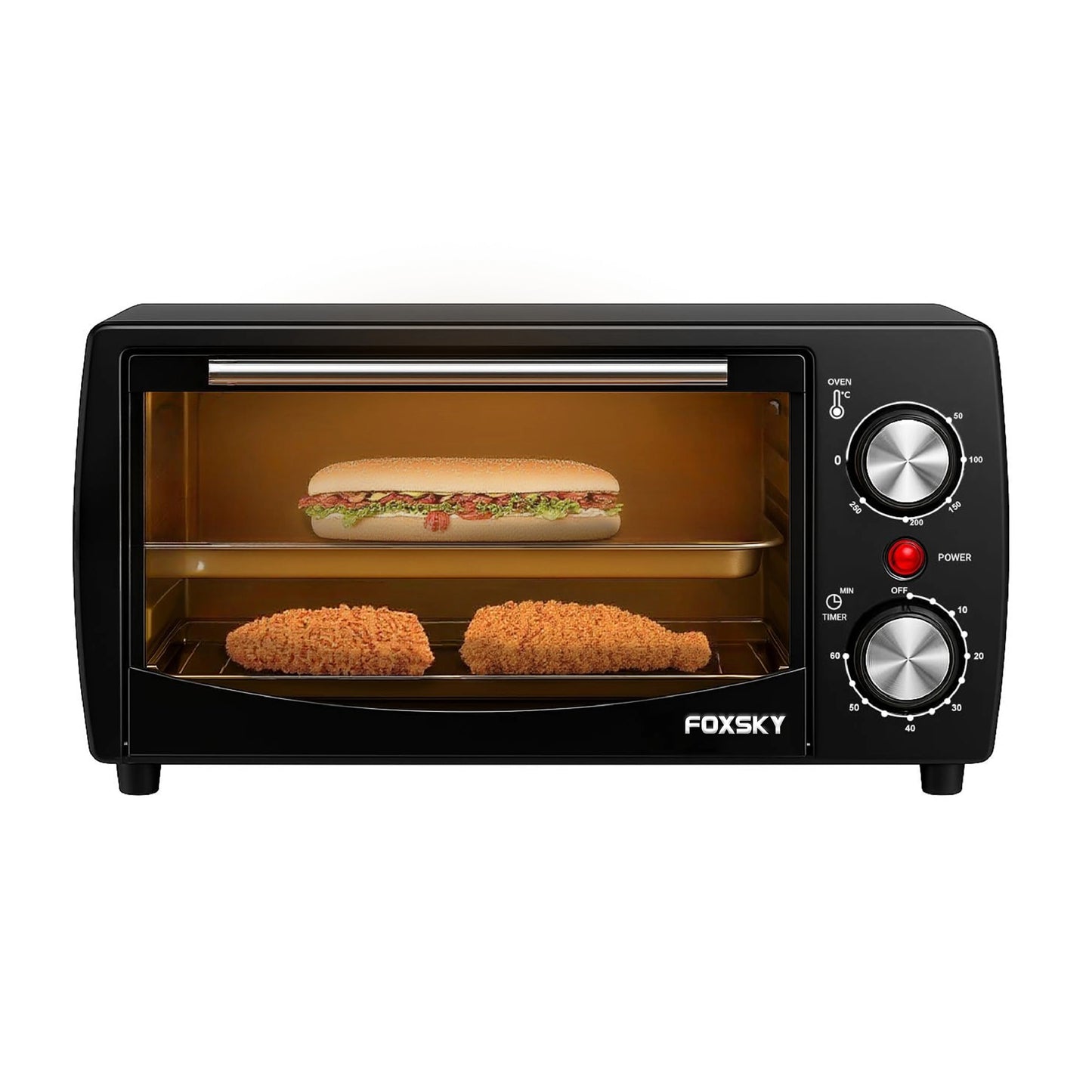 Foxsky 12L Smart Chef OTG FSMI-012 (1000W) | Oven Toaster Griller with Timer & 2-Year Warranty